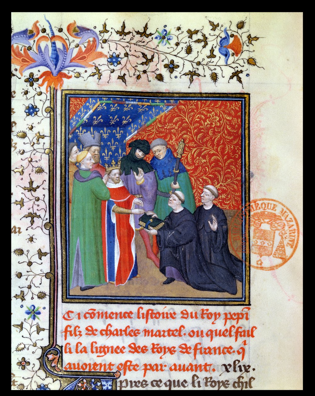 Pepin den korte (ca. 715-68) Frankernes konge af French School