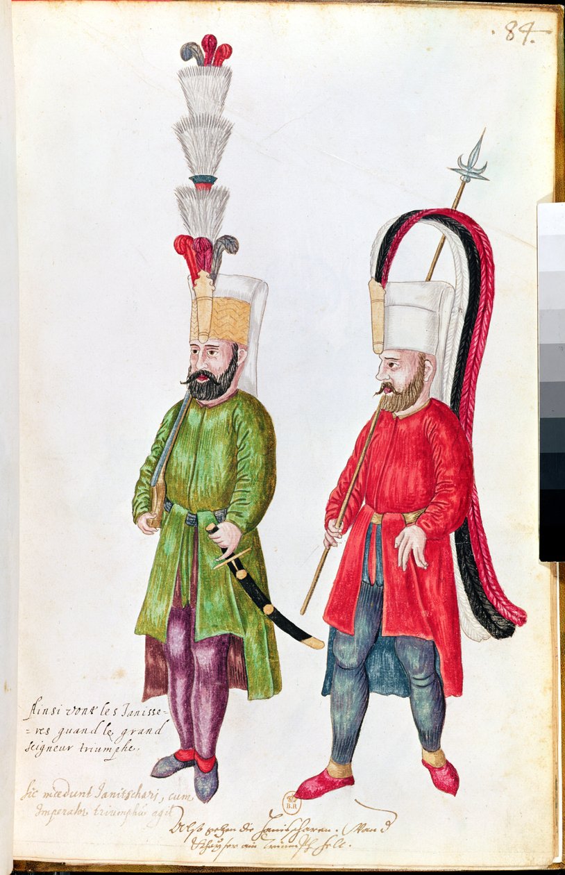 Persiske janitsjarer, 1513 (wc på papir) af French School
