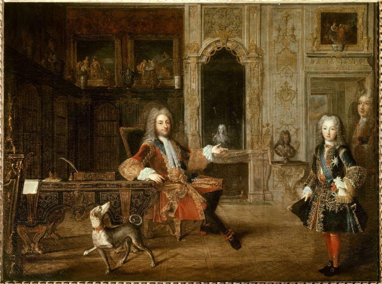 Philip II og Louis I af Orleans, hertug af Chartres af French School