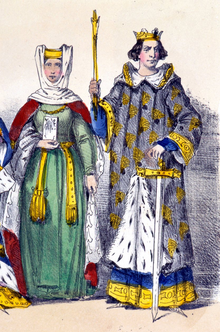 Filip Hårde og Isabella af Aragon. af French School