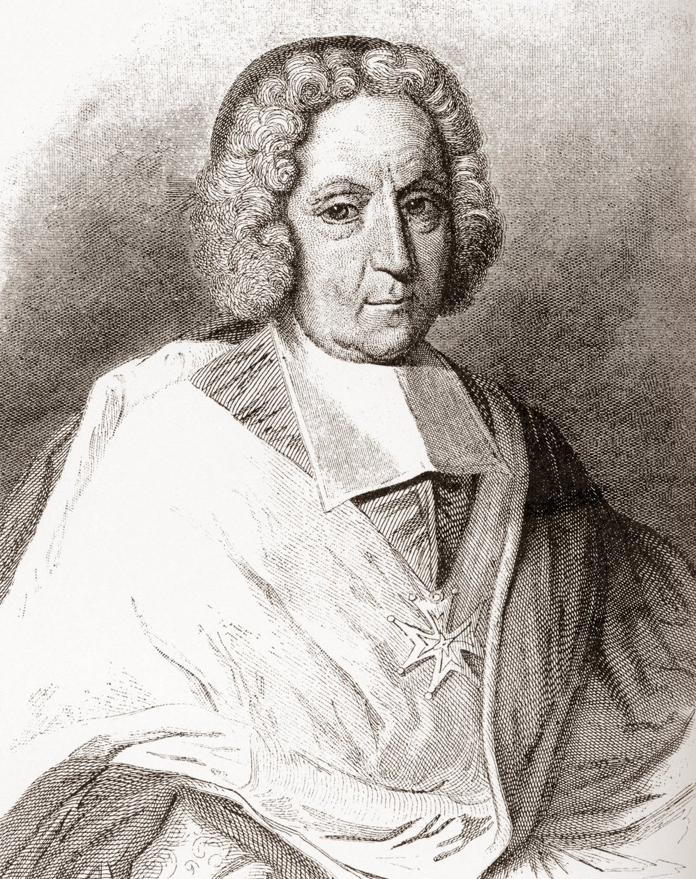 Pierre-Paul Guérin de Tencin, 1679-1758. Fransk gejstlig, ærkebiskop af Embrun og Lyon og kardinal. Fra Les Heures Libres udgivet 1908. af French School
