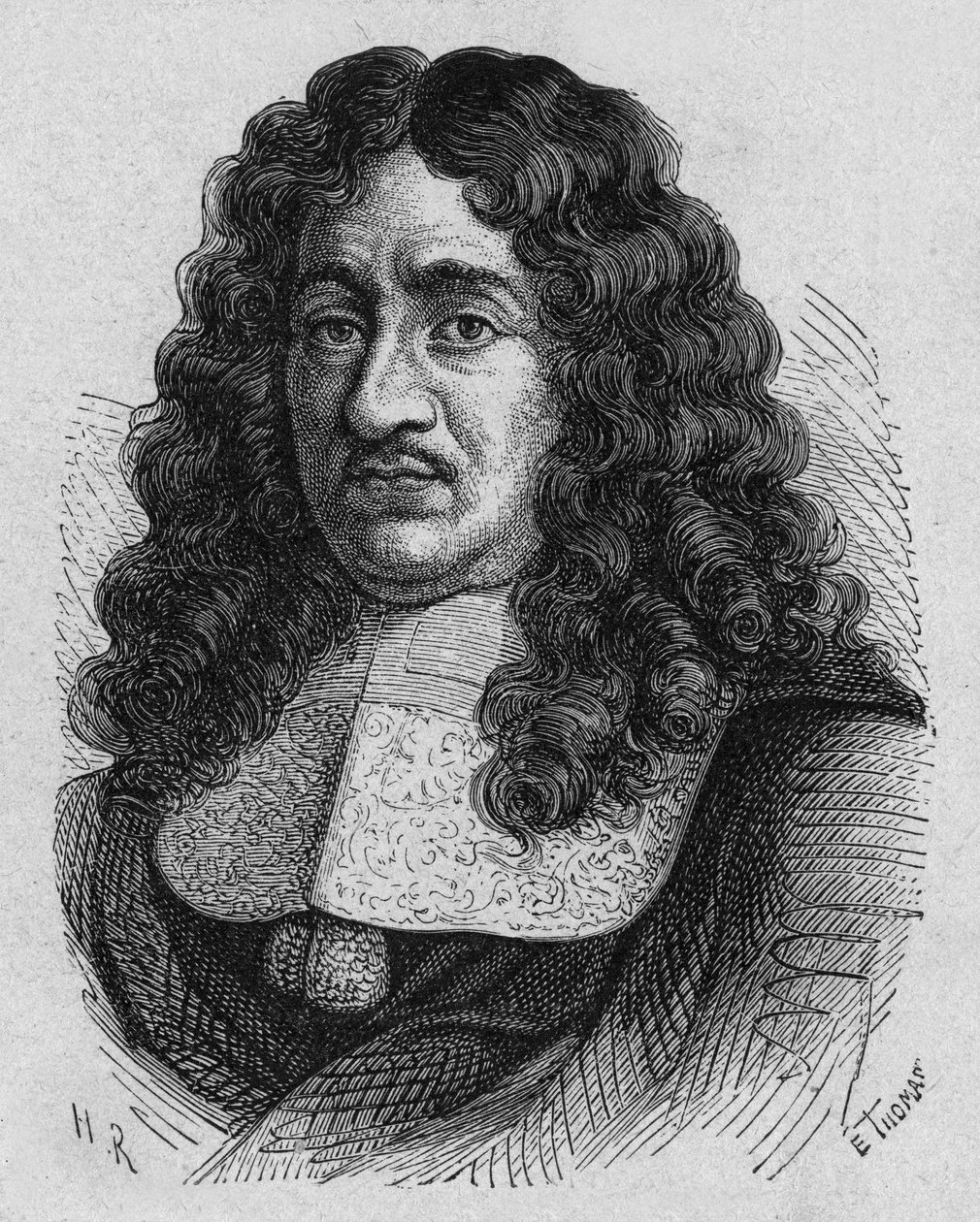 Pierre Paul Riquet (1609?-1680) fransk forretningsmand han var en pioner inden for arbejderrettigheder han designede og finansierede den sydlige kanal, gravering af French School