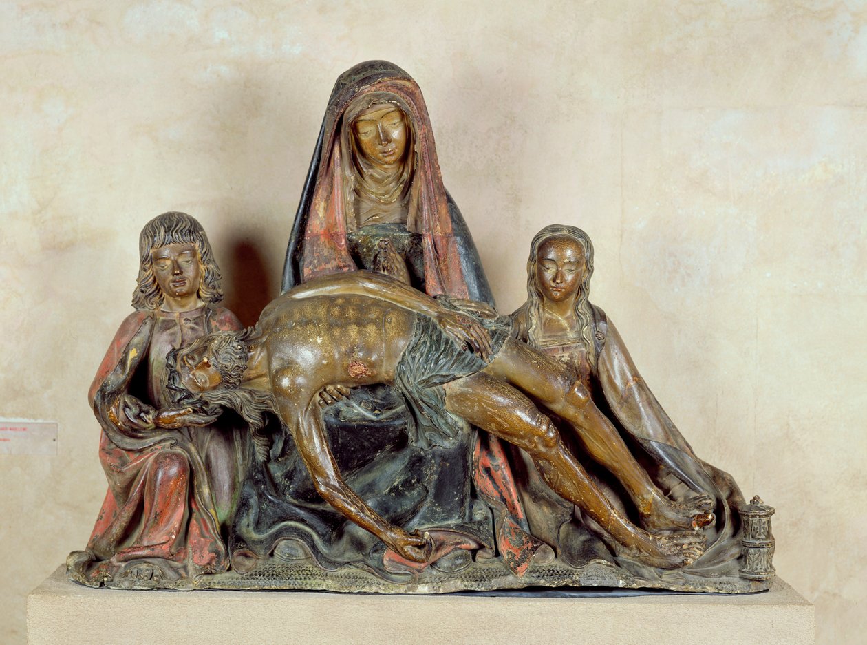 Pieta (malet træ) af French School