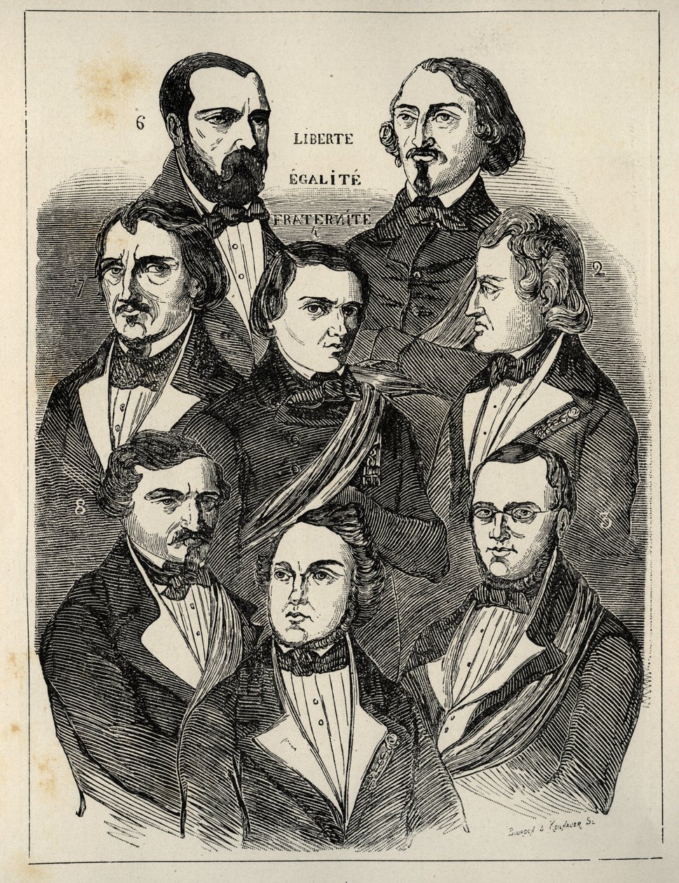 Plakat valg 1848 - Franske republikanske politikere af French School