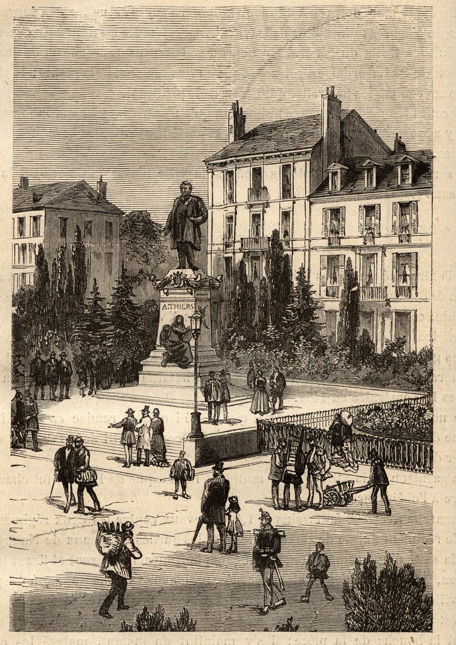 Place Thiers - centrum af byen Nancy, i departementet Meurthe-et-Moselle, i Lorraine-regionen - indgravering i "" PATRIE"" - BESKRIVELSE PECTUREQUIREQUE DE LA FRANCE EN 6 BIND AF LUCIEN HUARD af French School