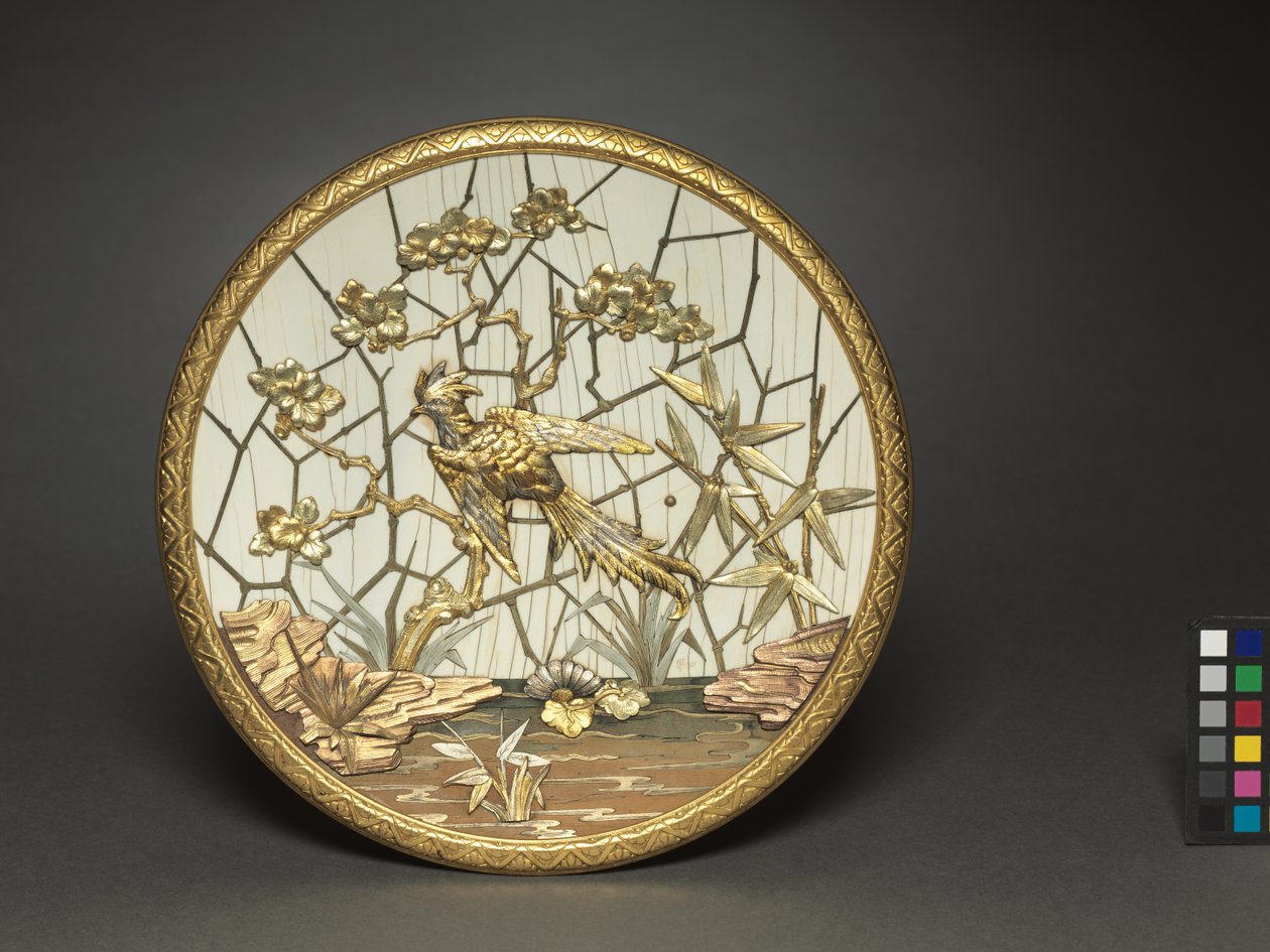 Plaque, lavet af firmaet Veuve Ferdinand Duvinage, forhandlet af Alphonse Giroux, ca. 1880 af French School