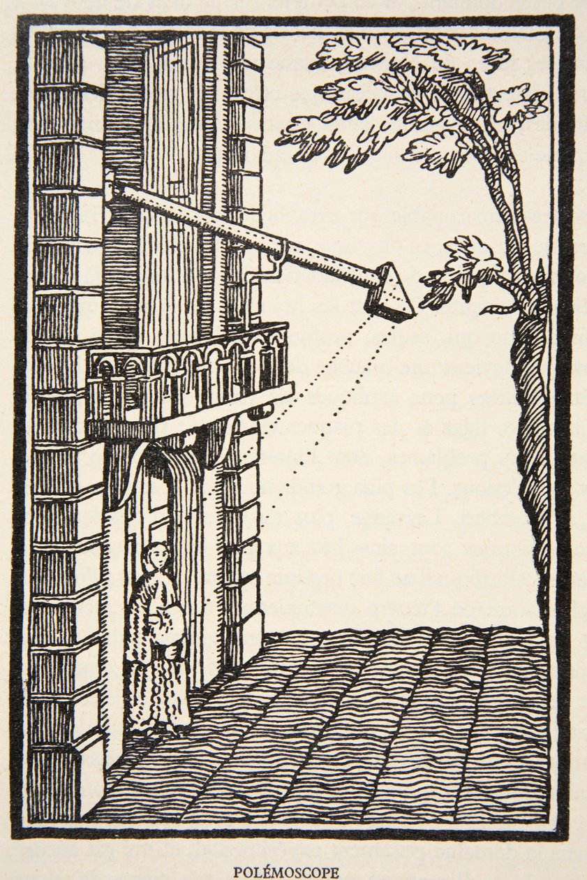 Polemoskop, kopi af Boris Mestchersky (d.1957) illustration fra Histoire de la Nation Francaise, Sciences, bind I & II, af Gabriel Hanotaux (1853-1944), 1924 af French School