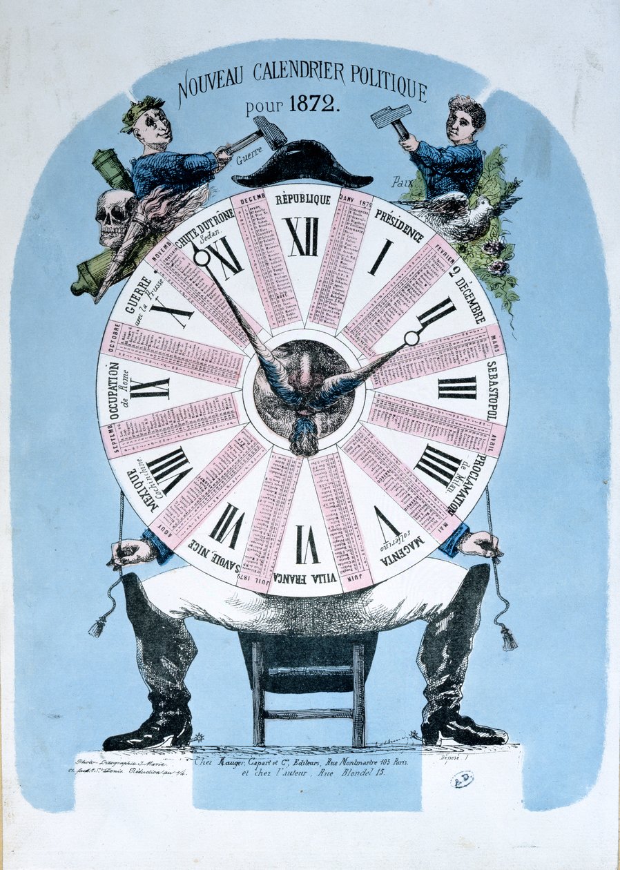 Politisk kalender for 1872 af French School