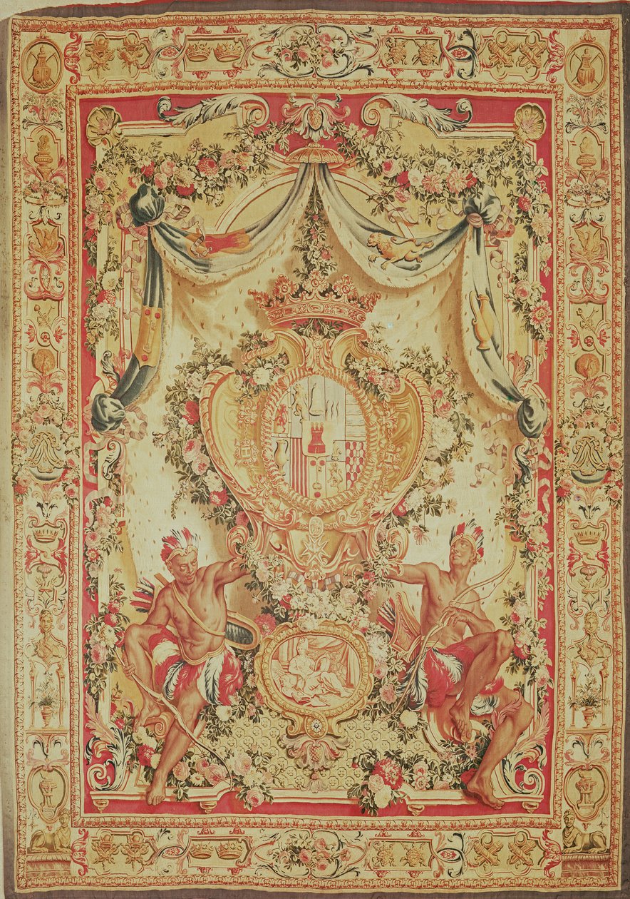 Portiere med våbenskjold af Louis-Antoine de Pardaillan de Gondrin, hertug af Antin, Gobelins fabrik, 1708-36 af French School