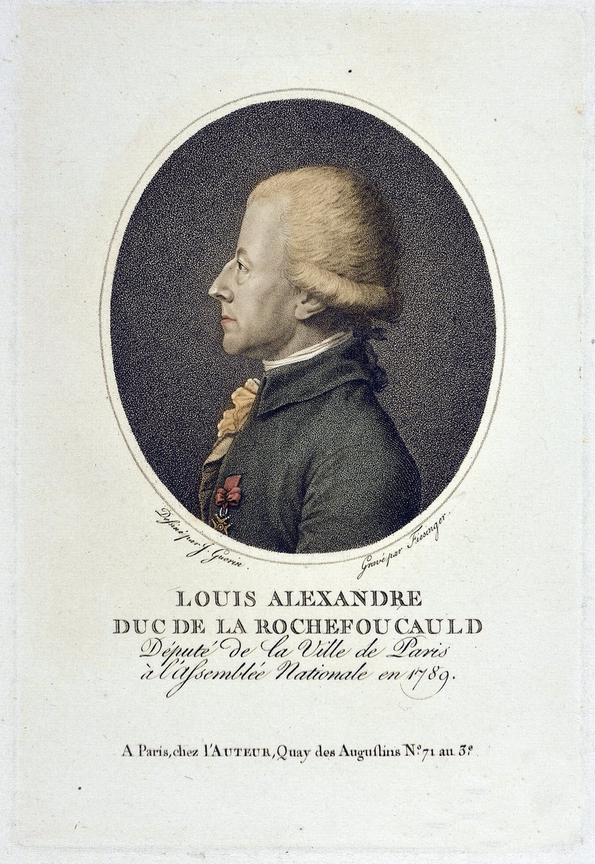 Portræt Louis Alexandre de la Rochefoucauld, hertug af Enville (D