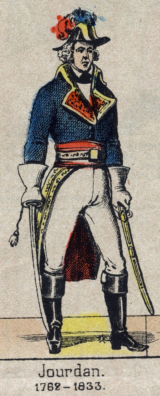 Portræt i fuld længde af Jean Baptiste, Comte Jourdan, marskal af Frankrig (1762-1833) Billede af Epinal fra slutningen af ​​det 19. århundrede. af French School