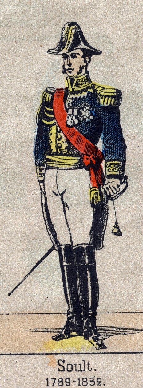 Portrait en pied af Nicolas Soult (1769-1851) marechal de France, hertug af Dalmatien. Billede af Epinal fra slutningen af det 19. århundrede. af French School
