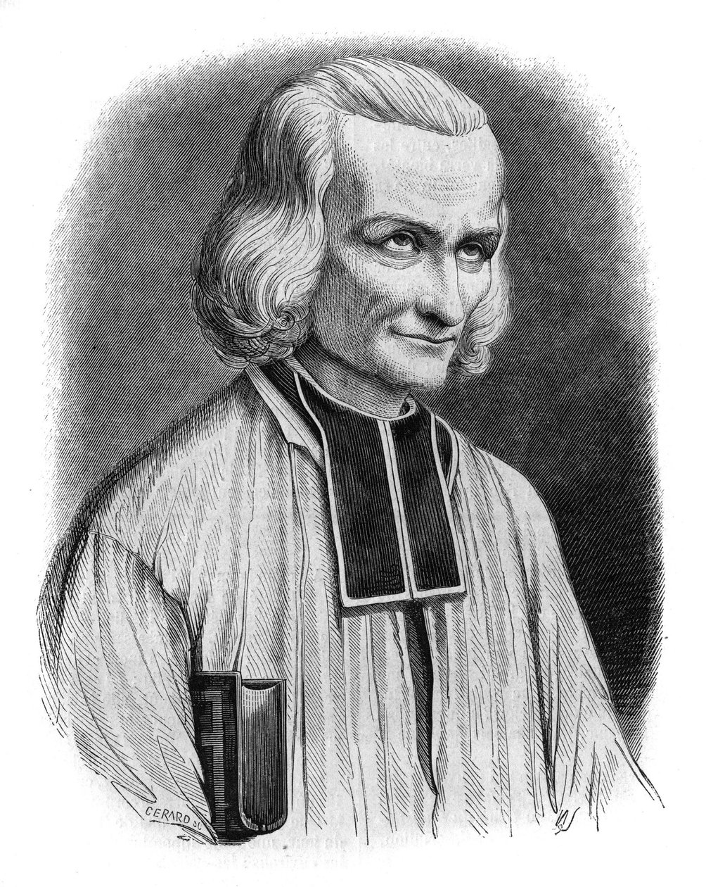 Portræt af Abbe Jean Marie Vianney (Vianey, Viannay, Wien), kendt som Cure d