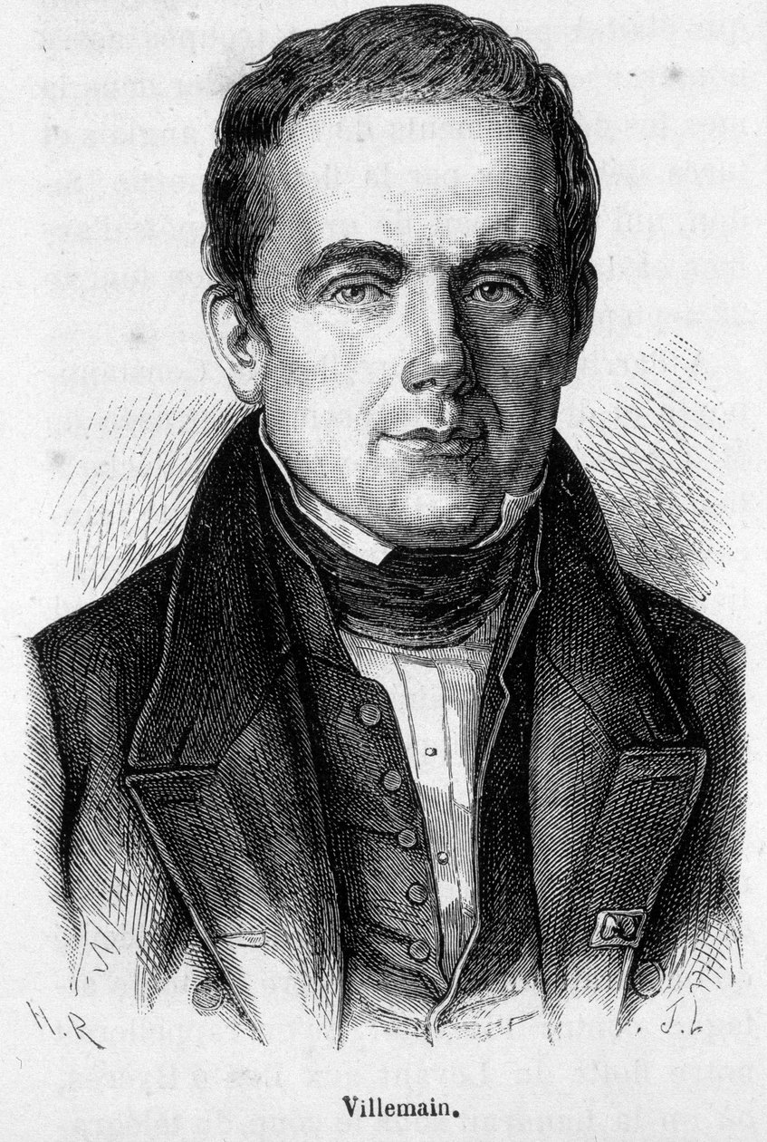 Portræt af Abel Francois Villemain, fransk professor og politiker (1790 - 1867) af French School