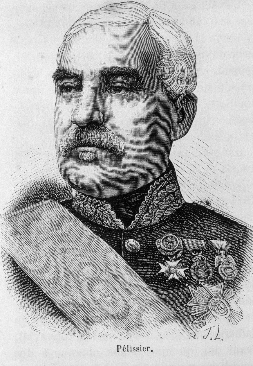 Portræt af Aimable Jean Jacques Pelissier, hertug af Malakoff (1794-1864), fransk militær og marskal af Frankrig - i "" L