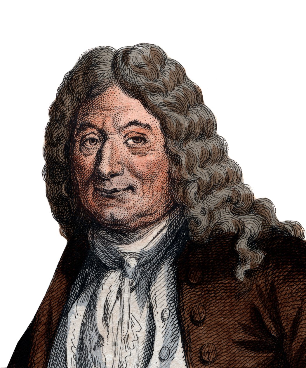 Portræt af Alain Rene Lesage (Le Sage) (1668-1747), fransk romanforfatter og dramatiker. af French School