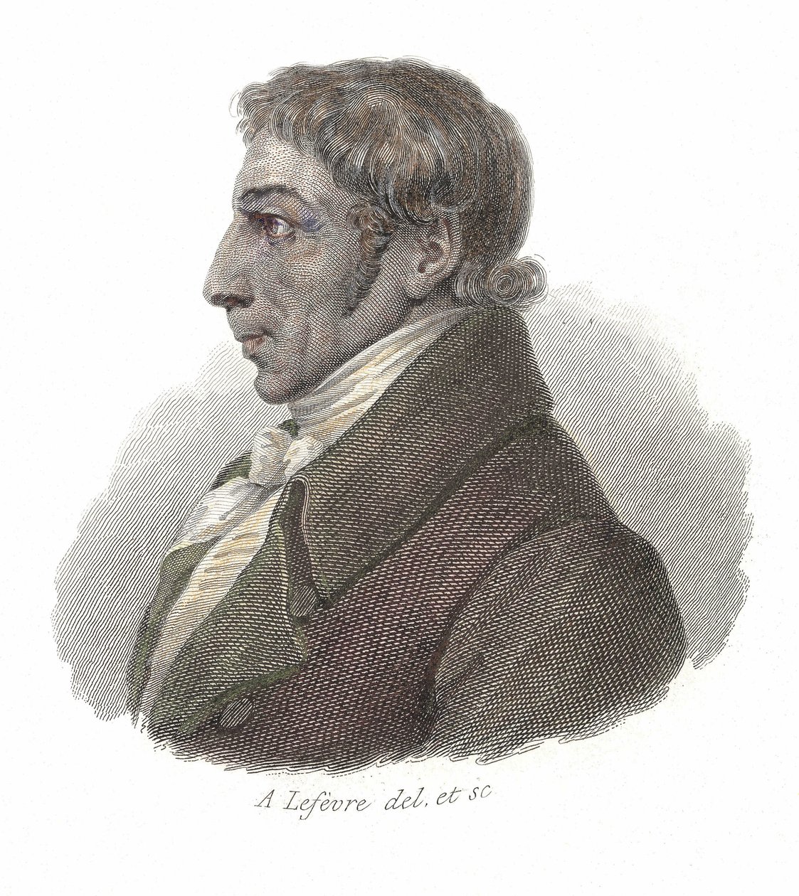 Portræt af Albrecht Daniel Thaer (1752-1828), tysk læge og agronom. I "" Portrætter af nyttige mænd"" af French School