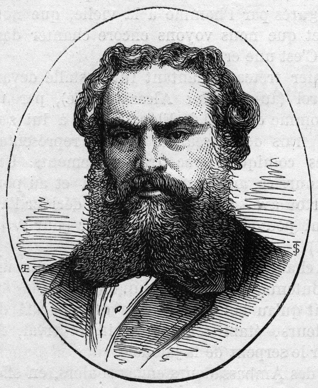 Portræt af Alexandre Cabanel (1823-1889), fransk maler. Indgravering i "" Le Monde Illustré"" nr. 890 af 2. maj 1874. af French School