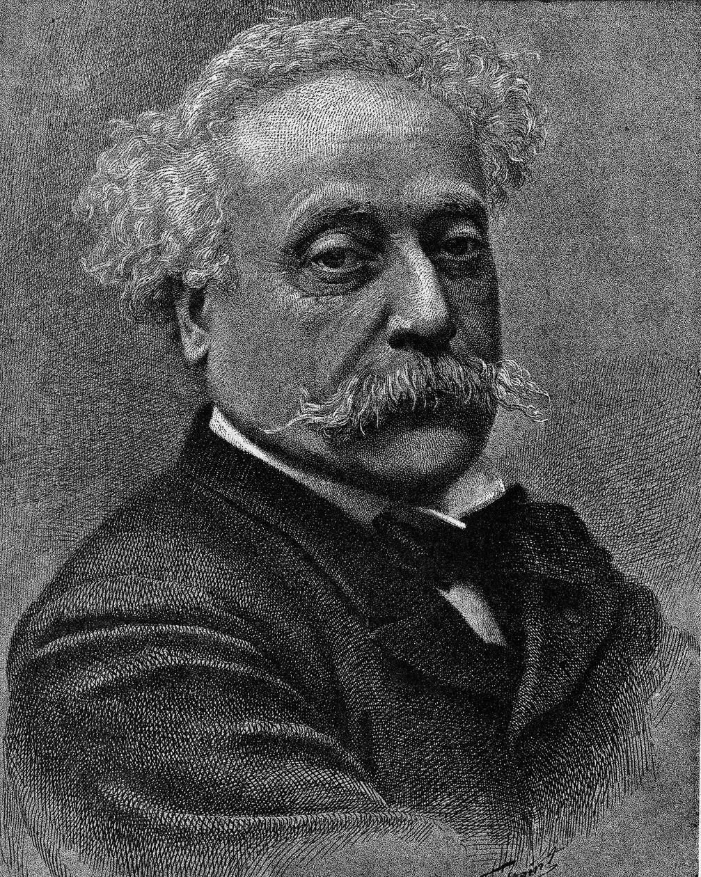 Portræt af Alexandre Dumas Jr. (1824-1895), fransk forfatter. Indgravering i "La gazette du dimanche"" af 5. december 1895. af French School