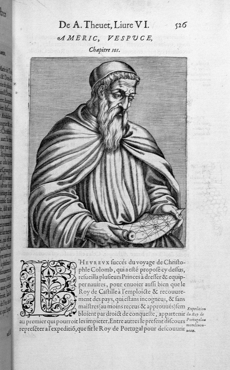 Portræt af Amerigo Vespucci (1454-1512) af French School