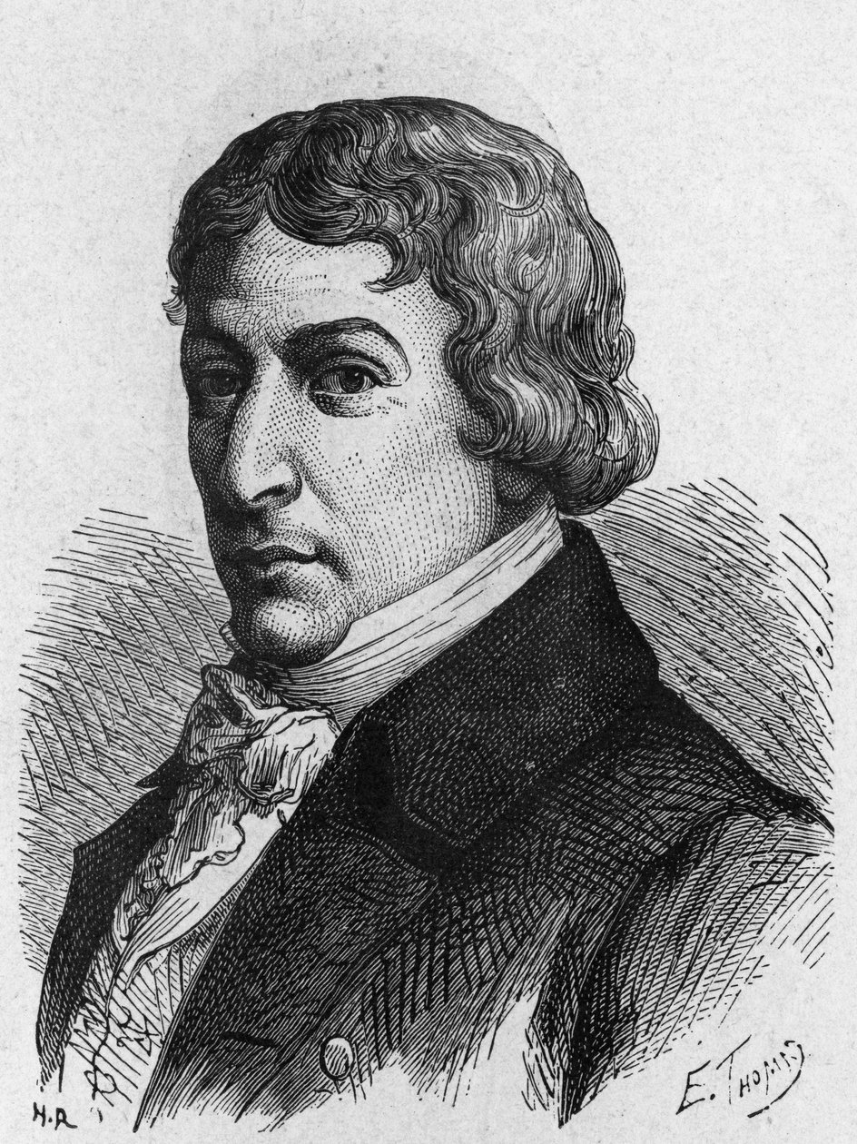 Portræt af Ami (Aime) Argand (1755-1803), schweizisk fysiker. - i "" Album de la Science; berømte videnskabsmænd; Grandes opdagelser””” 1896. af French School