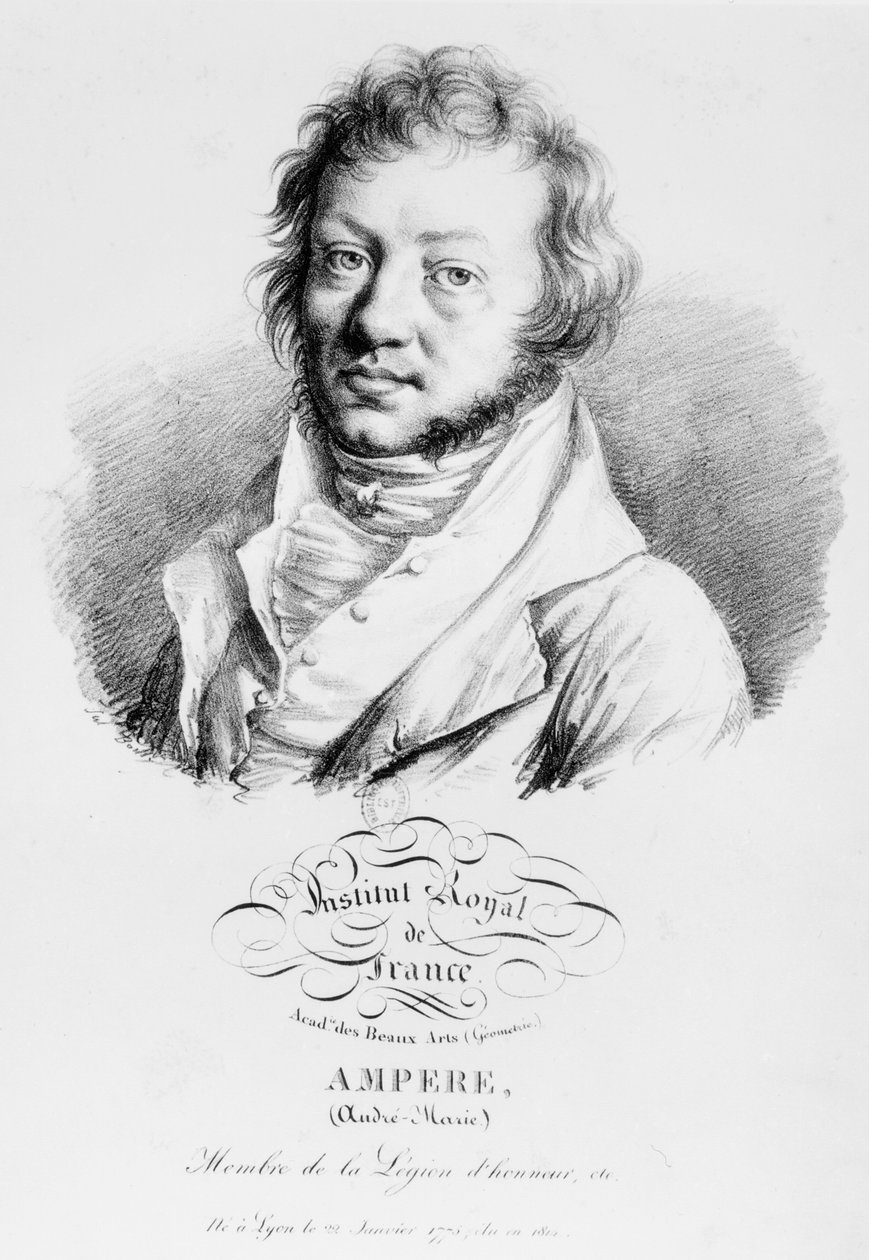Portræt af Andre-Marie Ampere (1775-1836) af French School