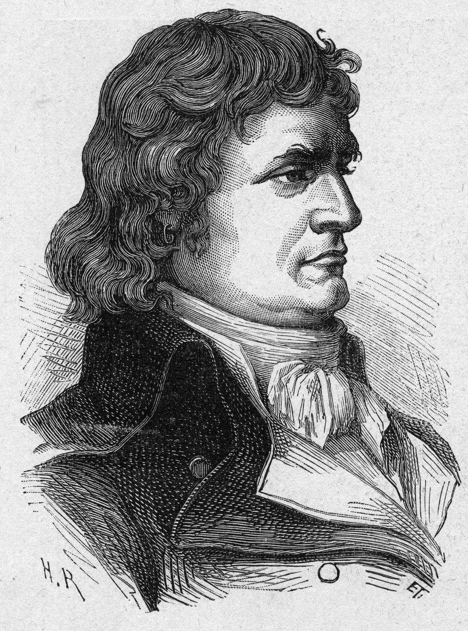 Portræt af Andre Jeanbon, kendt som Jean Bon Saint-Andre eller Jeanbon Saint Andre (1749-1813), fransk revolutionær og politiker. Stik fra 1889. Privat samling. af French School