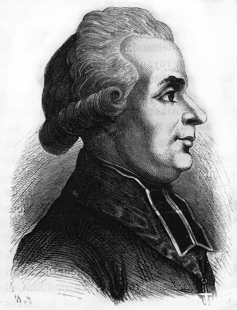 Portræt af Antoine-Adrien (Antoine Adrien) Lamoureux (1742-1794) fransk lazaristisk religiøs politiker fra den franske revolution. af French School