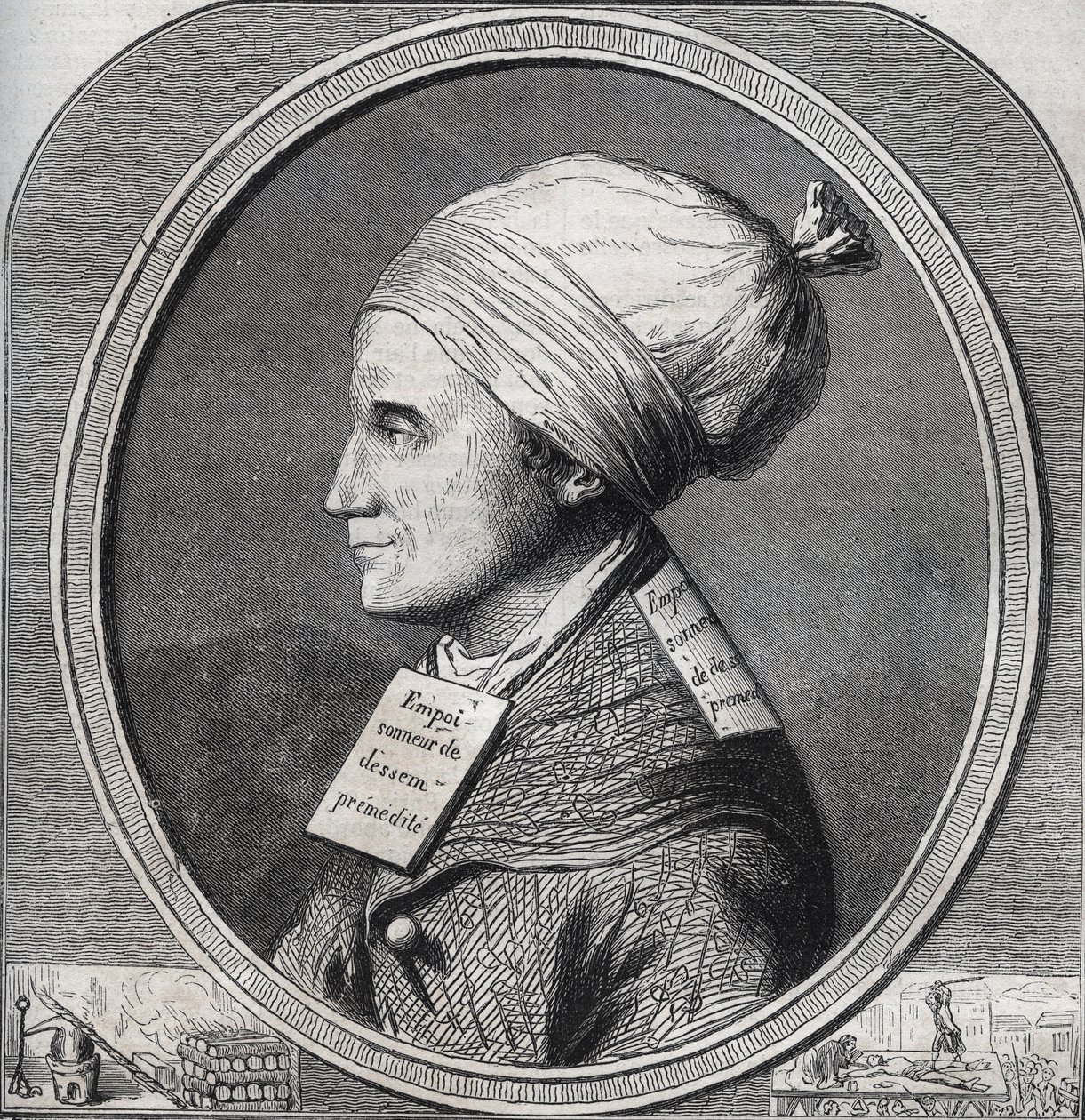 Portræt af Antoine-Francois (Antoine Francois) Desrues (1744-1777) Fransk forgiftningsmand - Indgravering i "" Causes celebres de tous les peuple"" af Armand Fouquier (1817-18?) 1858-1867 - privat samling af French School