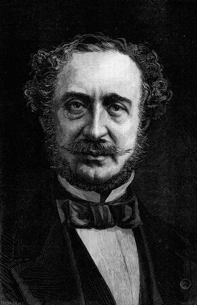 Portræt af Antoine Agenor, hertug af Gramont (1819-1880), fransk diplomat og politiker. Indgravering i "" Le Monde Illustré"" nr. 1191 af 24. januar 1880. af French School