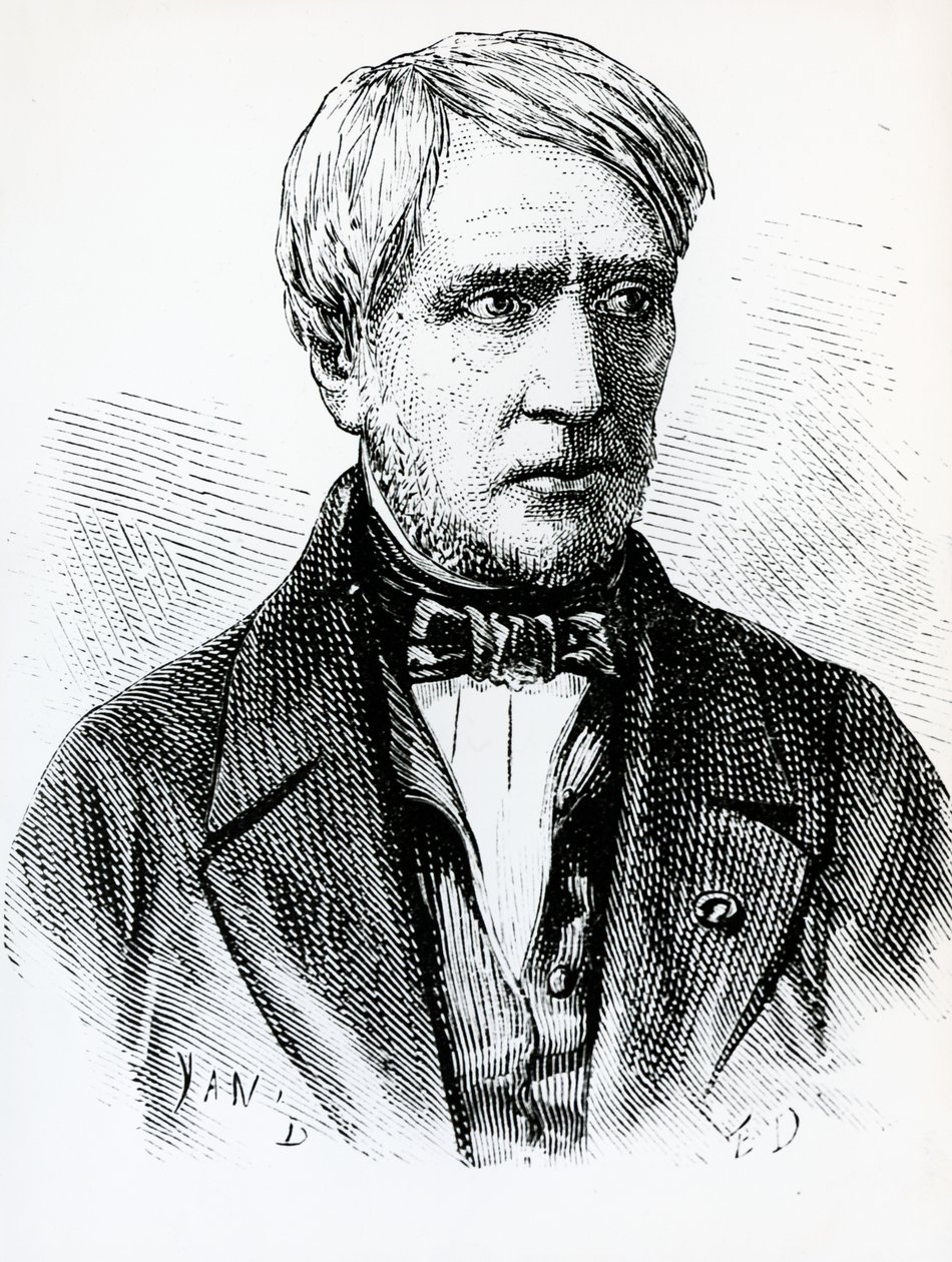 Portræt af Antoine Cesar Becquerel (1788-1878), fransk fysiker, Frankrig af French School