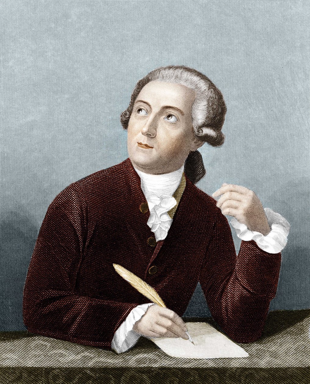 Portræt af Antoine Laurent Lavoisier (1743 -1794) fransk kemiker. af French School