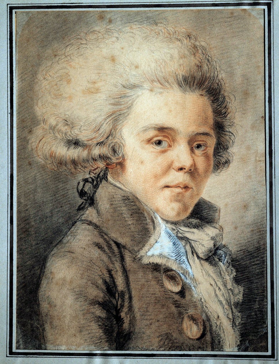 Portræt af Antoine de Rivarol (1753-1801) fransk polemist og forfatter Akvarel af den franske skole af French School