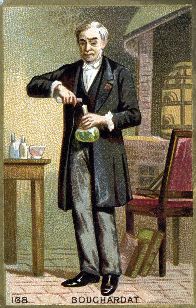 Portræt af Apollinaire Bouchardat (1809-1866), fransk farmaceut. Kromolitografi i slutningen af det 19. århundrede. af French School