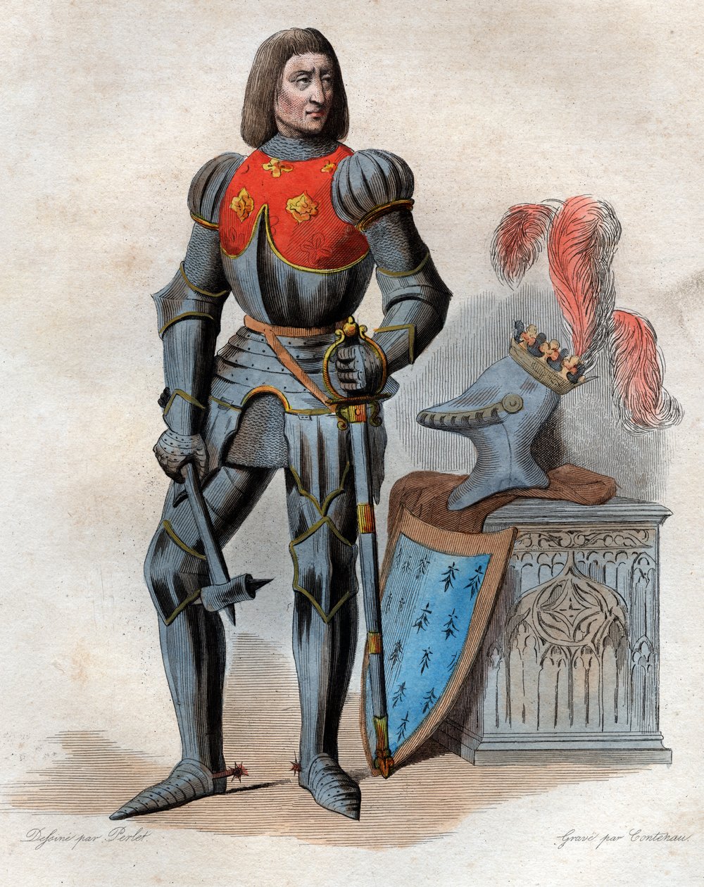Portræt af Arthur III hertug af Bretagne, (1393-1458), Lord of Parthenay, greve (jarl) af Richmond, hertug af Bretagne, greve af Montfort og fransk konstabel. af French School
