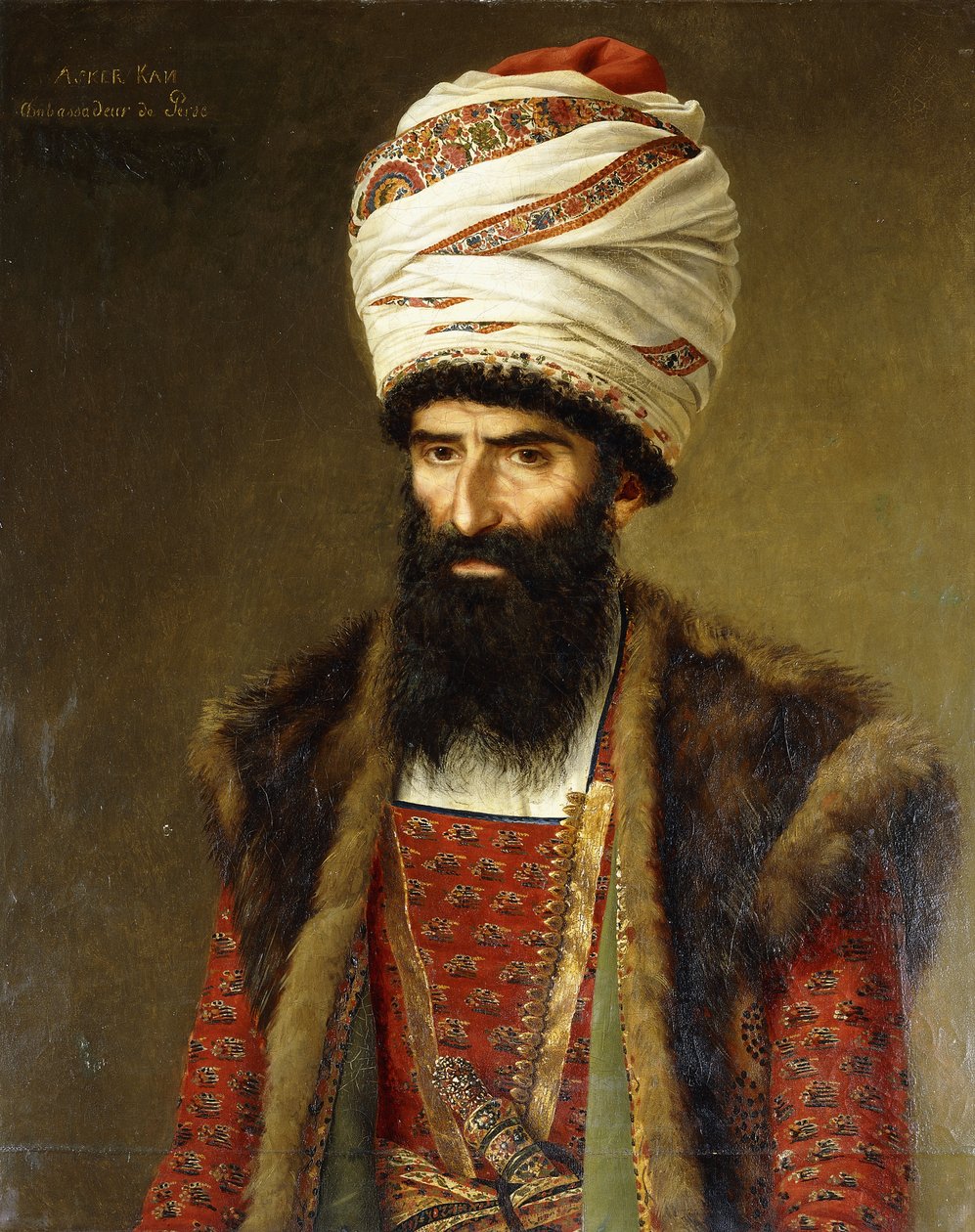 Portræt af Asghar Khan, Persiens ambassadør, 1808 af French School