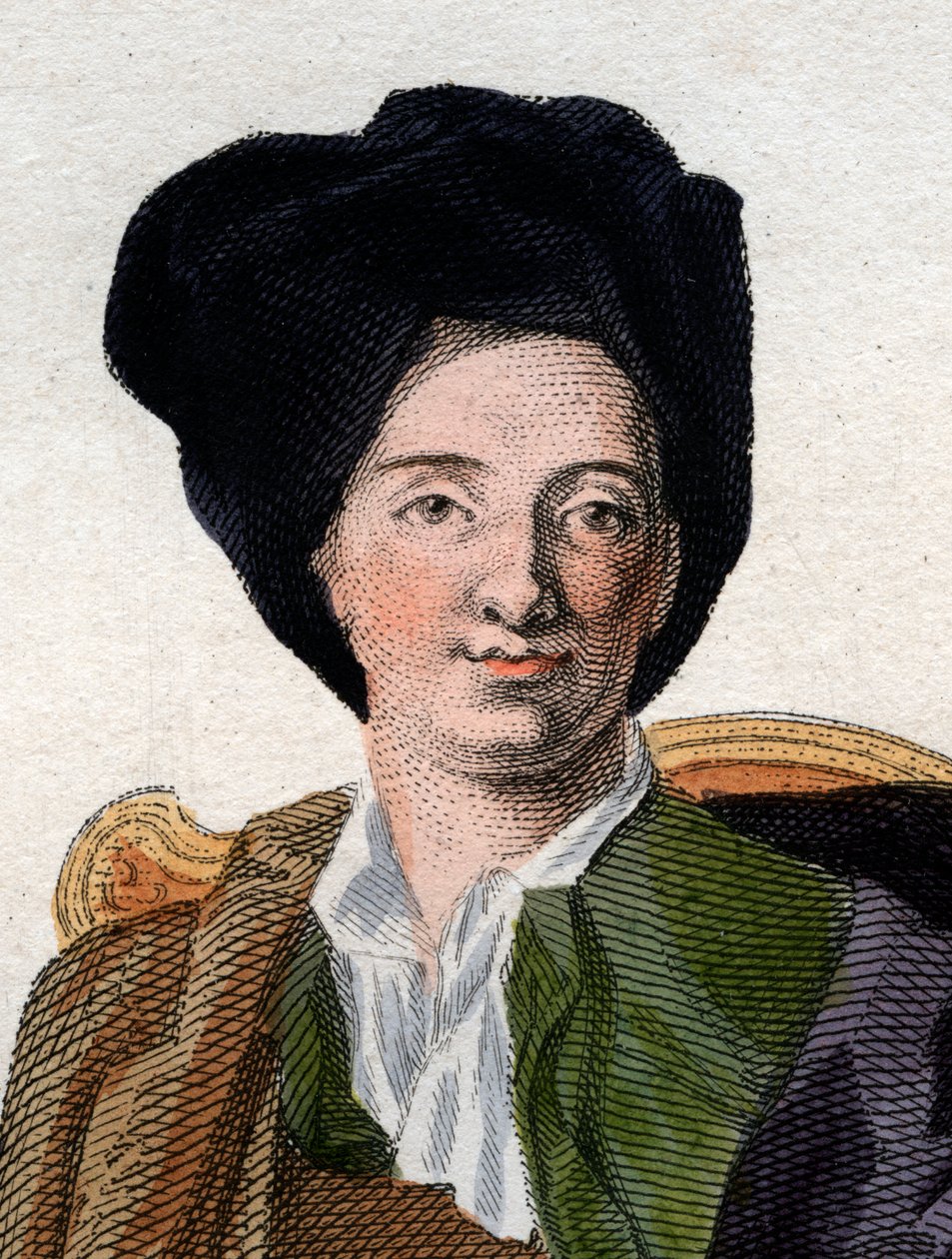 Portræt af Bernard Le Bouyer (Le Bovier) de Fontenelle (1657-1757), fransk forfatter. af French School