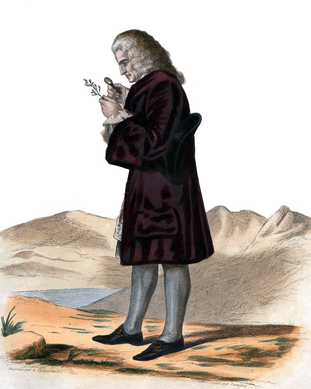 Portræt af Bernard de Jussieu (1699-1777), fransk naturforsker. af French School