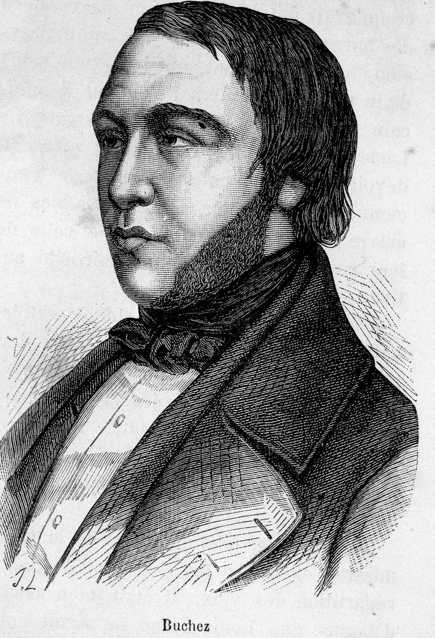 Portræt af Buchez, fransk filosof og politiker (1796 - 1865) af French School