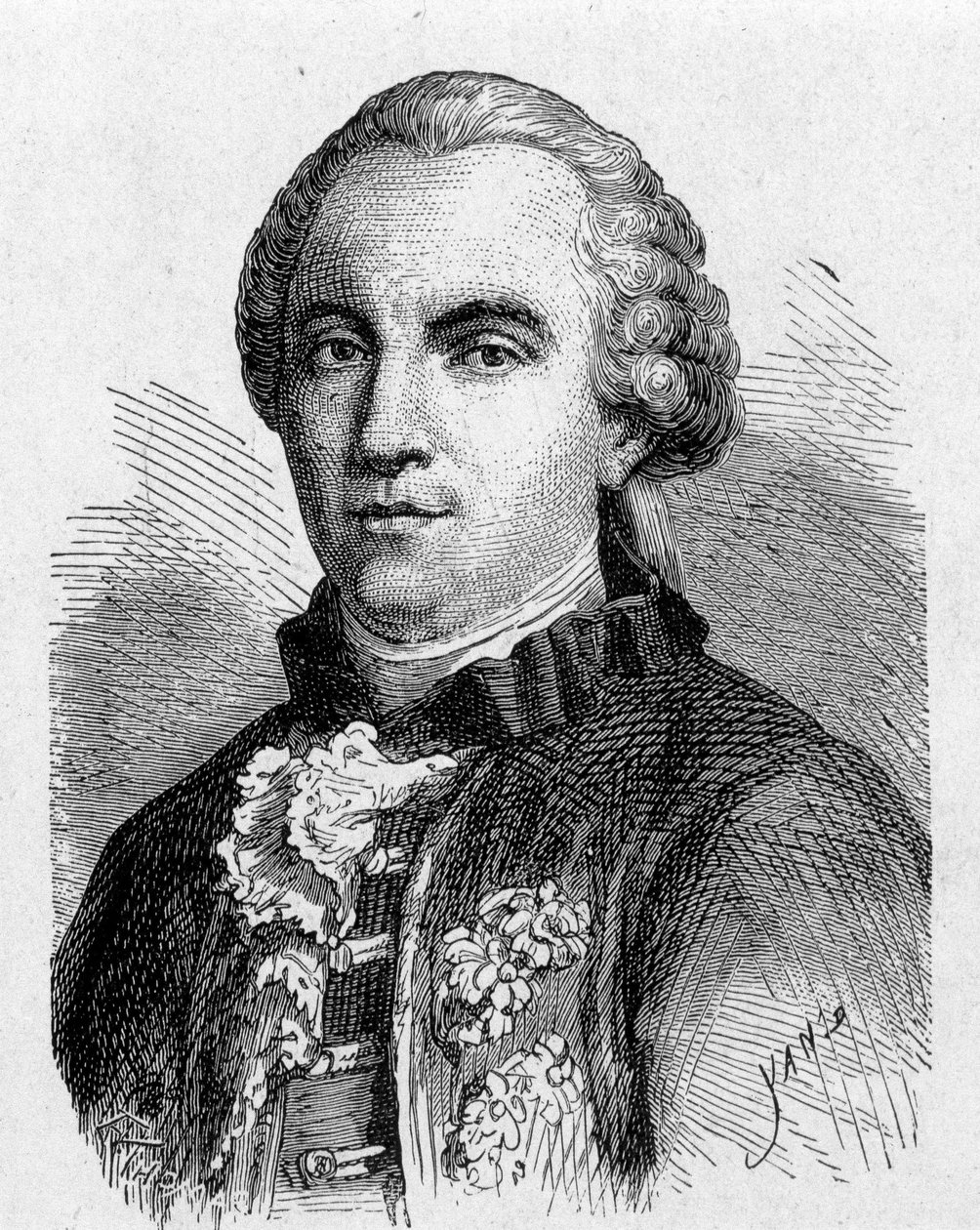 Portræt af Buffon (1707 - 1788) - i "" Album of Science; berømte lærde; Store opdagelser””” 1896. af French School