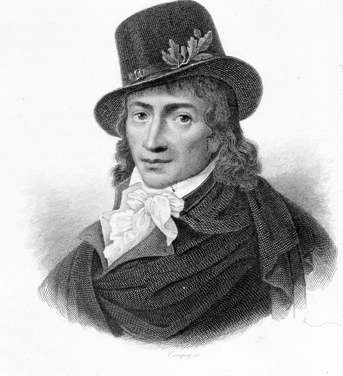 Portræt af Camille Desmoulins (1760-1794), fransk publicist og politiker. - i "" Revolution francaise"" af Thiers. 19. århundrede af French School