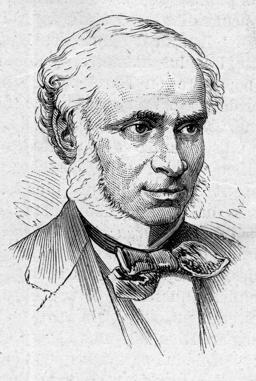 Portræt af Camille Doucet (1812-1895), fransk digter, dramatiker og akademiker. Indgravering i "" Le Monde Illustré"" nr. 883 af 14. marts 1874. af French School