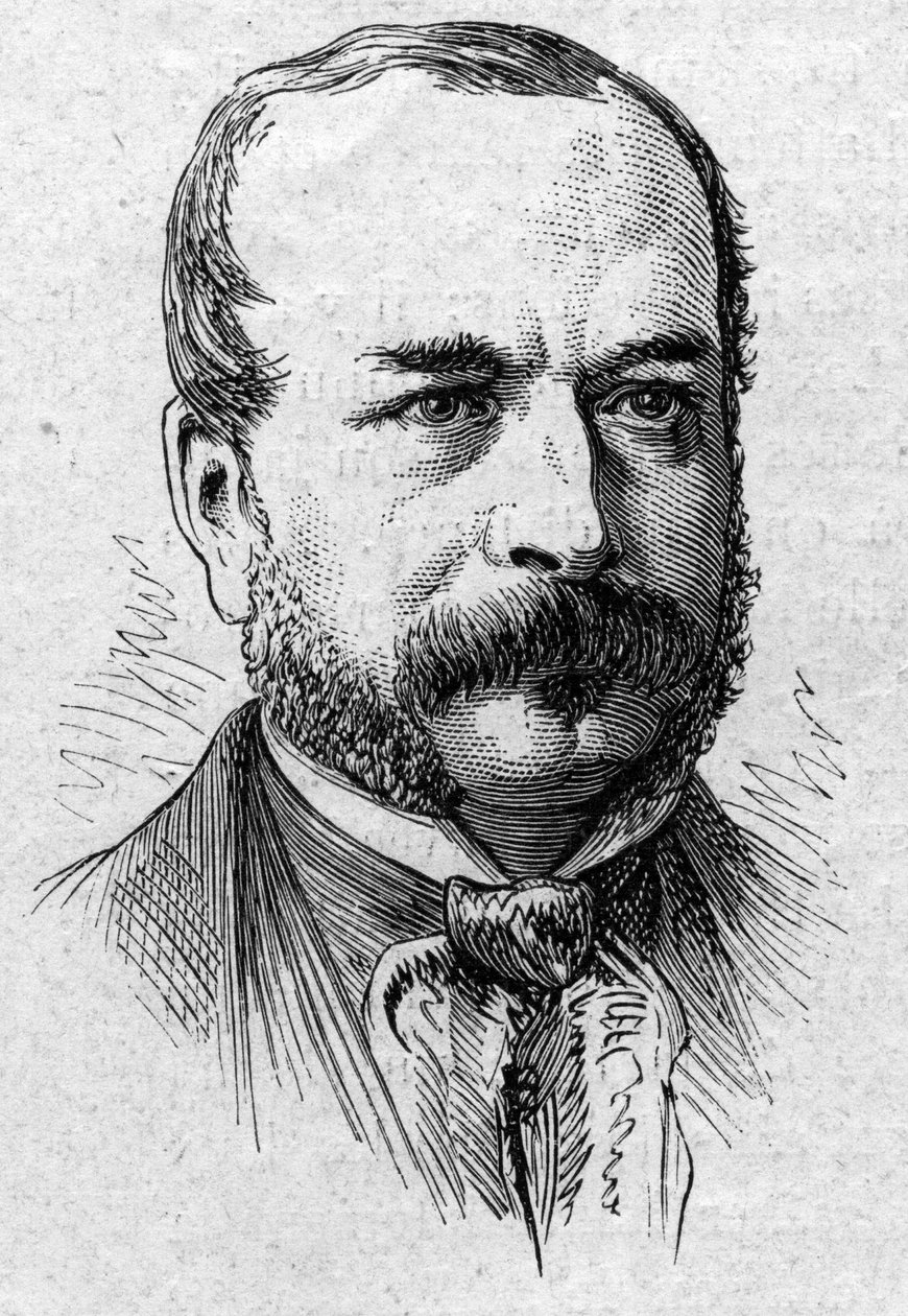 Portræt af Camille Rousset (1821-1892), fransk historiker og akademiker. Indgravering i "" Le Monde Illustré"" nr. 883 af 14. marts 1874. af French School