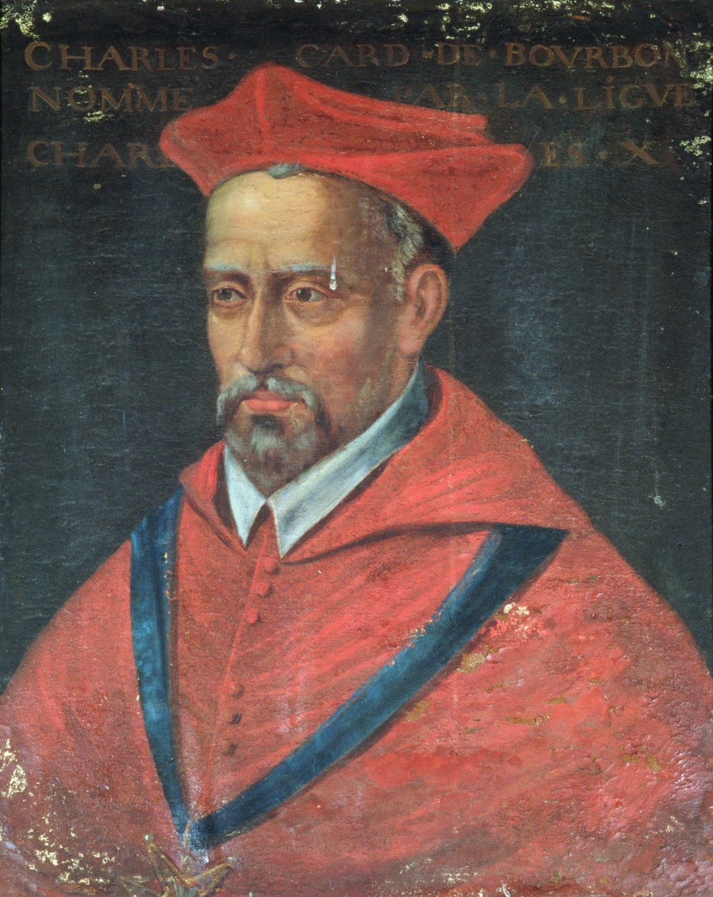 Portræt af kardinal Charles de Bourbon (1523-90) 1617-38 (olie på lærred) af French School