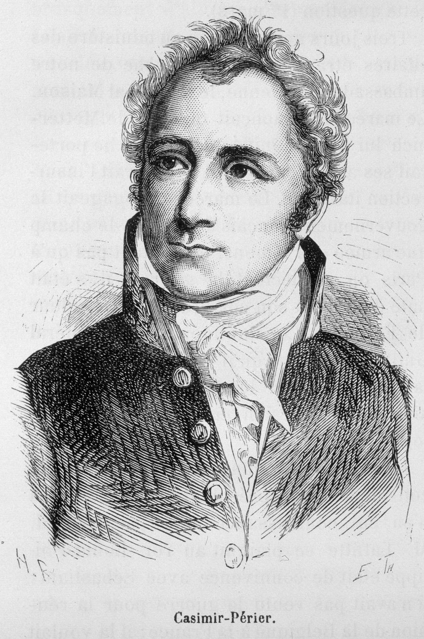 Portræt af Casimir Périer (1811 - 1876) - i "" The History of France"" af Henri Martin af French School