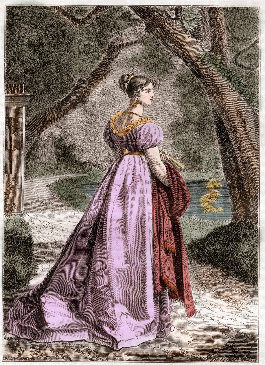 Portræt af Katarina af Württemberg 1783 1835 Dronning af Westfalen - Portræt af Katarina af Württemberg, hustru til Jerome Bonaparte, dronning af Wesphalia (1783-1835) - i "Histoire de l