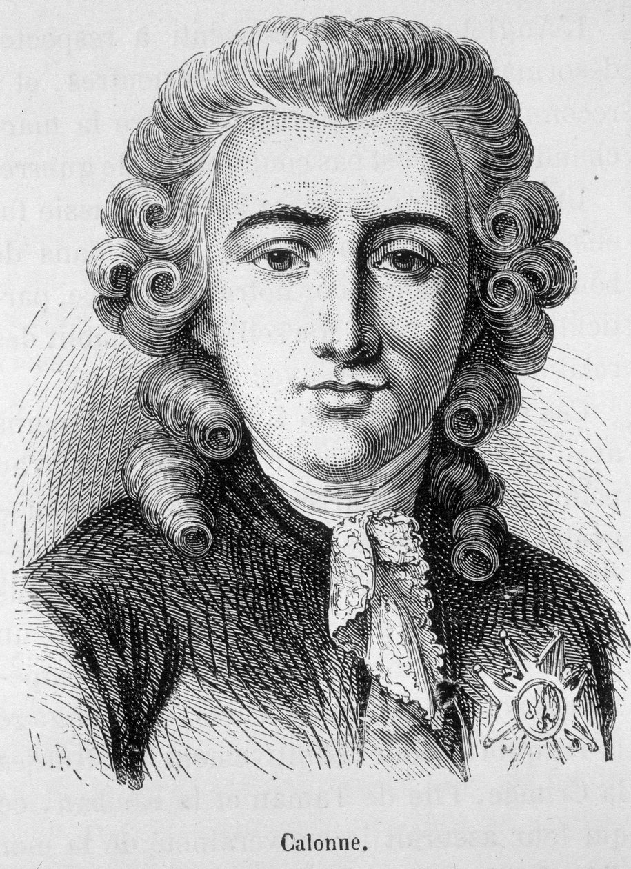 Portræt af Charles Alexandre de Calonne, fransk politiker (1734 -1802) - i "" L