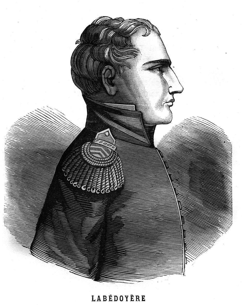 Portræt af Charles Angelique Francois Huchet de La Bedoyere (Labedoyere af French School