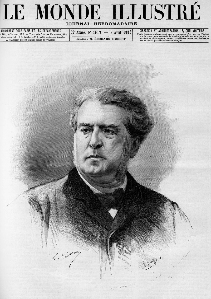 Portræt af Charles Floquet (1828-1896), formand for Ministerrådet fra 1888 til 1889. I "The Illustrious World" i 1888. af French School