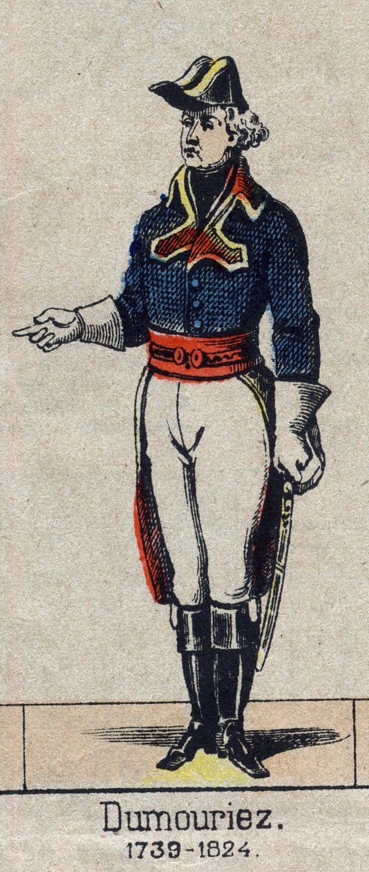 Portræt af Charles Francois Dumouriez, øverstkommanderende for den nordlige hær i 1792 (1739-1823)”.Billede af Epinal fra slutningen af det 19. århundrede. af French School